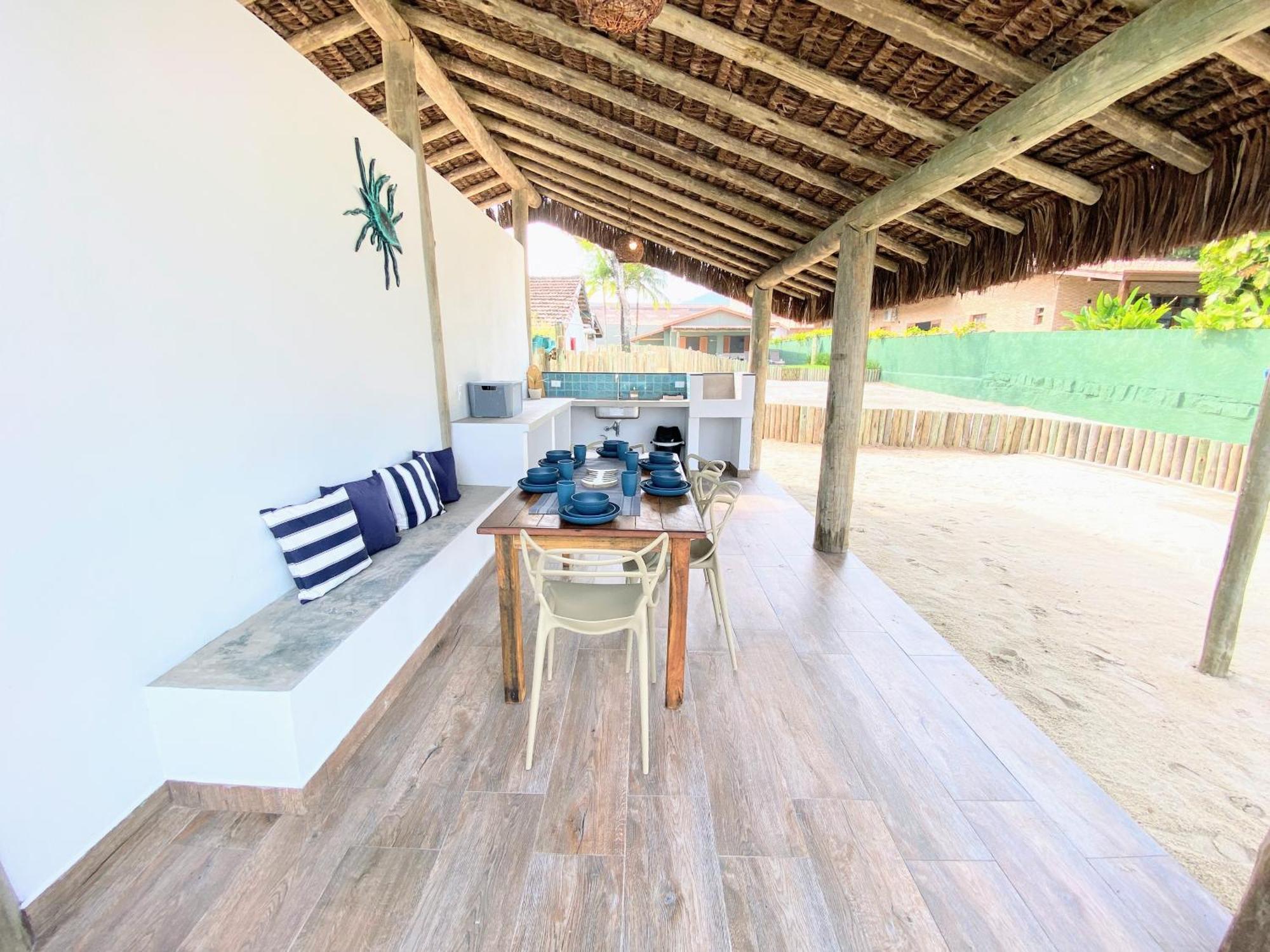 Residencial Vilar Mar Pe Na Areia Casa Azul Ubatuba