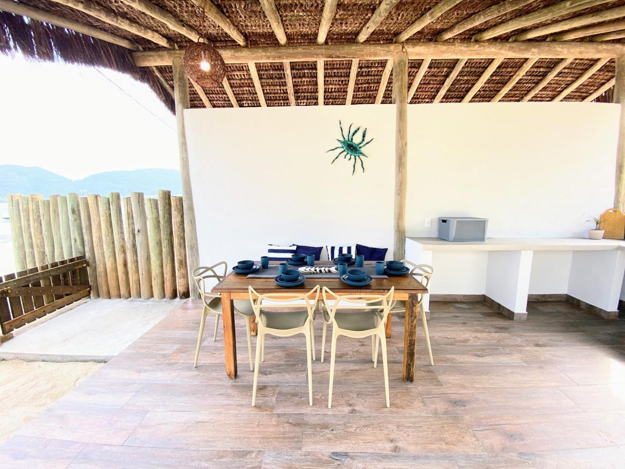 Residencial Vilar Mar Pe Na Areia Casa Azul Ubatuba